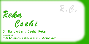 reka csehi business card